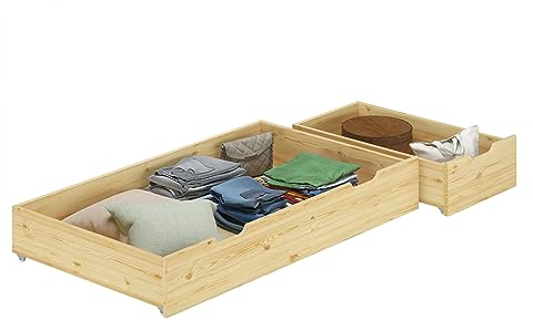 Erst-Holz Bettkasten 2-teilig Kiefer massiv für unsere Einzelbetten 90.10-S4-2