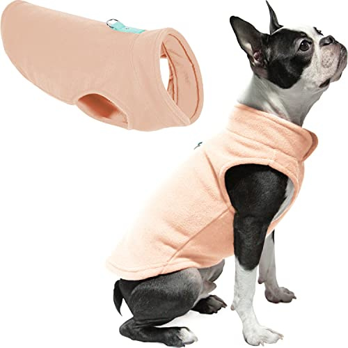 Gooby Every Day Fleece Cold Weather Dog Vest for Small Dogs, Large, Peach | Soft warm fleece; Pullover, easy on/off (no zippers); O-ring leash attachment; Machine washable