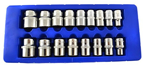 AB Tools 1/2 Drive Shallow Metric MM Sockets Single Hex 6 Sided 10mm - 30mm 17pc