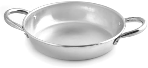 Habi 555 cazo de Servir 2 Asas 22 cm, Aluminio, Plata