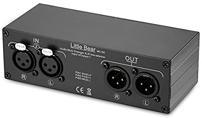 Nobsound | Little Bear 3(1)-IN-1(3)-Out XLR Balance Stereo | Switcher audio passivo | Selettore | Splitter Box
