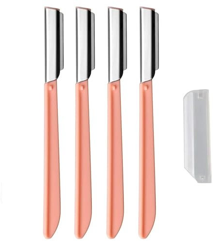 4 Pcs Eyebrow Razors Shaper Shavers, Face Razors for Women and Men, Facial Hair Removers Trimmer Shaving Grooming Dermaplanning Tool
