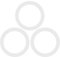 Argon Tableware Glass Storage Jar Seals - Medium / 7.5cm - 6 Pack - Clear - Silicone Food Preserving Containers Airtight Container Ring