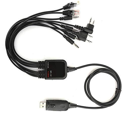 Socobeta 8 In 1 USB Programming Cable Multifunctional Compatible with KENWOOD/QuanShengcn/Tyt/Motorola Radio