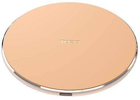 TOZO W1 Caricabatterie senza fili, Pad di Ricarica Rapida Certificato Qi 10W con Tecnologia Di Controllo Digitale Computer in Alluminio Aviazione, Compatibile con iPhone 14 13, Samsung Galaxy Series