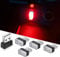 USB Beleuchtung Atmosphäre, USB-Innenbeleuchtung, Auto Umgebungsatmosphäre Lichter, LED Atmosphäre Licht(5 Stück rote)