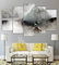 hgjfg Leinwanddrucke Leinwandbilder XXL 5 Teilig Grumman F-14 Tomcat Hd Gedruckt 5 Stücke Leinwand Wandkunst Malerei Modulare Tapeten Poster Drucken Moderne Wohnzimmer Wohnkultur