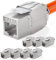 hb-digital 8x CAT 6A Keystone Módulo Jack RJ45 Conector RJ45 500 MHz 10Gbit/s totalmente blindado LSA Ethernet LAN Cable CAT 6