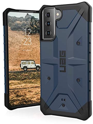 Urban Armor Gear Pathfinder Hülle Samsung Galaxy S21+ 5G (6,7 Zoll) Schutzhülle (Wireless Charging kompatibel, Handyhülle nach Militärstandard, Ultra Slim Bumper) - blau (Mallard)
