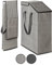 TOPP4u schmaler Wäschekorb mit Deckel - 65 L - 25 x 45 x 60 cm - Faltbarer Nischen-Wäschesammler - platzsparende Wäschetonne - grau-beige