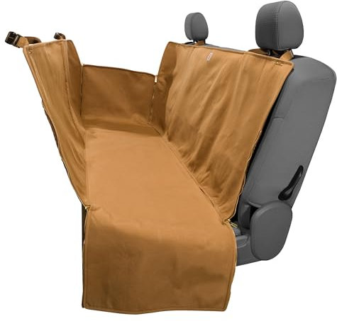 Carhartt Universell passgenaue Nylon-Hängematte für Haustiere, Autositzschutz, Hunde-Rücksitzbezug, Brown