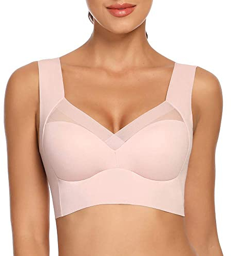 WOWENY Soutien Gorge sans Armature 85g Stretchy Zero Feel Bralette Femme Invisible Zero Couture Bra, Zero Marque sur la Peau, Ultra Confort Bustier, Bonnets Non-Amovibles Brassière