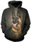 Herbst und Winter Deutscher Schäferhund, 3D-Volldruck, Männer und Frauen, Street Sport, Reißverschluss Hoodie, blau, XXXL