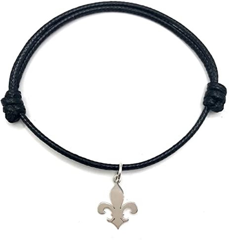 MASBARATA Bracelet fleur de lys en argent sterling 925/1000, Argent