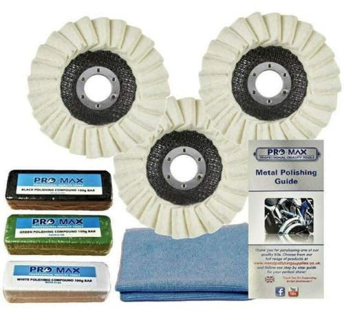 Angle Grinder Metal Polishing Buffing Kit Steel Stainless Steel 7pc - Pro-Max