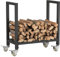 Kaminholzregal, Kaminholzregal, Kaminholzregal, Holzscheitenhalter mit Rädern, Schmiedeeisen Kamin Holz Lagerregal, Kaminholzrahmen, Kaminholzwagen, Metallholz Store für Holzscheite außen oder innen