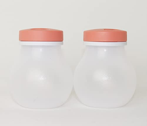 NEW TUPPERWARE Allegra - Juego de 2 saleros y pimenteros, color blanco