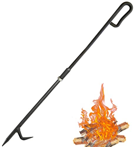 TAFEIDA Fire Poker. 34 Inkl. Kamin-Schürhaken mit abnehmbarem Design. Premium-Feuerstelle aus massivem Stahl ist das beste Feuerstelle-Zubehör für Kamin, Camping, Holzofen, drinnen und draußen.