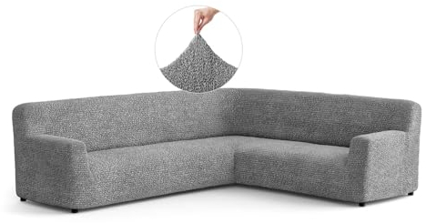 Paulato - Sofabezug Ecksofa-Husse aus einfarbiger Mikrofaser, kratzfestes und maschinenwaschbares Gewebe, WavyTech-Technologie, Made in Italy - Esche