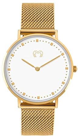 Montre pour femme. Montre pour femme à bracelet avec sphère circulaire, finition sophistiquée et élégante. Montre bracelet femme originale avec mécanisme à quartz de haute qualité. (L'or)