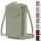 lmytdo Handytasche zum Umhängen, Kleine Umhängetasche Damen Brieftasche Crossbody PU Leder Geldbörse Kleine Crossbody Tasche mit Kartenfächer Verstellbar für Handy unter 6,5 Zoll (Hellgrün)