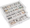 ProCase Acryl Schmuck Organizer Schmuckschatulle für Damen Durchsichtige Schmuckaufbewahrung Schmuckkästchen Schmuckbox mit 3 Schubladen für Ohrringe, Ringe, Armbänder -Grau