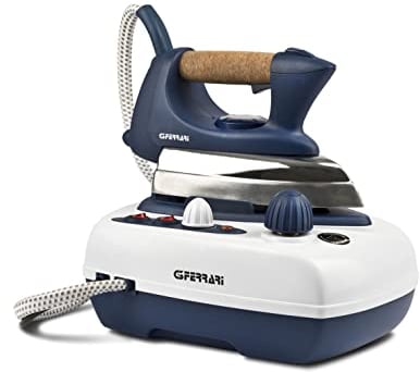 G3 Ferrari G40019 Getto-VAP Sistema Stirante Professionale, 2000 W, Serbatoio 700cc, 3 Bar pressione, Termostato regolabile, Accensione separata ferro/caldaia, Blu/Bianco