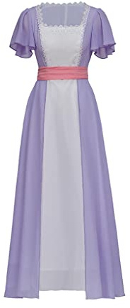 AnimeDiycos Damen Titanic Rose Cosplay Kostüm Titanic Abendkleid Lang Maxi Abschlussball Kleid L