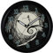 Disney Wanduhr, Metall, Schwarz, One Size