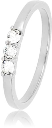 My Bendel - Silberring mit Swarovski-Steinen- Stylischer Ring für Damen mit Swarovski-Steinen - Bleibt schön und Verfärbt nicht - Stapeln Ringe - mit Luxuriösen Geschenkverpackung