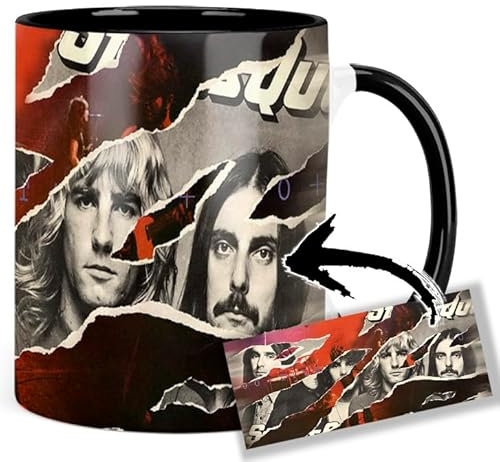 Status Quo Rick Parfitt Francis Rossi Tasse Innen & Henkel Schwarz Keramikbecher Mug
