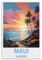 KmoNo Maui Hawaii Vintage-Reise-Poster, 60 x 90 cm, Wanddekoration, Gemälde, Leinwand, Wandkunst für Wohnzimmer, Schlafzimmer