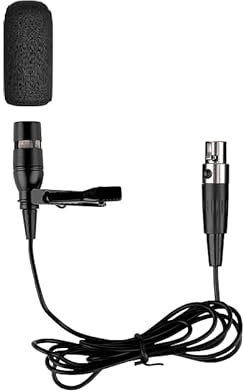 Lavalier Lapel Microphone Compatible with AKG Wireless Transmitter Microphone Condenser Unidirectional Mini XLR TA3F Plug