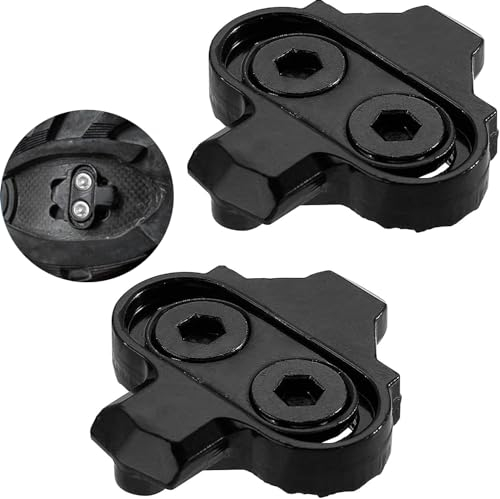 UMIUP Bike Fahrrad Schuhplattenset, Bike Cleats, SPD Compatible Bike Pedal Cleats, Pedalplatten Fahrradzubehör Set für Shimano SPD Sl Cleats SM-SH51Spinning, Indoor-Radfahren (Schwarz)
