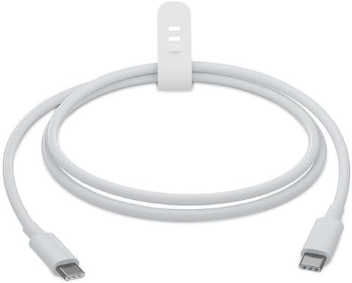 Cavo USB-C a USB-C da 1 m, 60 Watt, bianco, cavo di ricarica Power Delivery e SuperSpeed per Macbook, Apple, Samsung, Xiaomi smartphone e computer portatili moderni