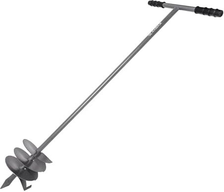 KADAX Erdlochbohrer für Einpflanzen von Bäumen, T-förmiger Handerdbohrer für Gartenarbeit, Gartenbohrer für Zaunpfosten, Pflanzbohrer mit Handgriff (Ø 170 mm)