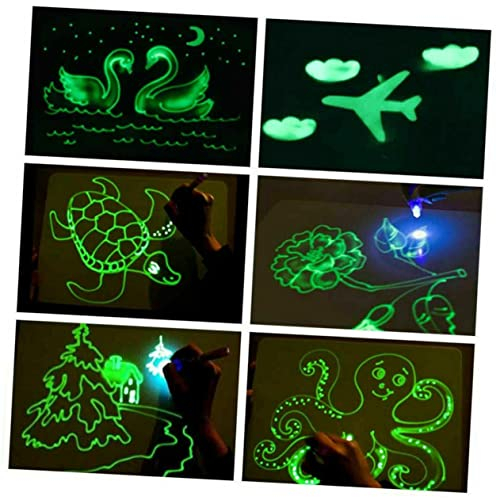 NUOBESTY Nachtlichttafel für Kinder Leuchtende Graffiti Maltafel Löschbare Zeichenplatte Pädagogisches Spielzeug für Zuhause und Kindergarten