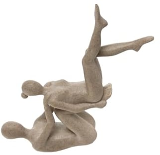 Home ESPRIT Dekofigur, Beige, Yoga, 20 x 10 x 50 cm