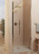 SOULBATH Mampara de Ducha de una Puerta ABATIBLE - Reversible - Sin perfilería Inferior - Cristal Transparente Templado 6 mm antical - Cromo - Ancho Adaptable 59-61 cm - Alto 195 cm
