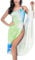 Aomig Strandkleider Damen Sommer Bikini Badeanzüge Cover Up Ärmellos Wickelrock Lang Kleid Strandbadekleid mit Spaghettiträger Locker Lässiger Überzug Pareos Leichte Strandkleider (Farbmischung,XL)
