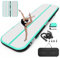PPXIA Gymnastikmatte Air Matte Track 3M 4M 5M 6M 10/20CM Höhe, Turnmatte Tumbling Matten mit Komplettes Zubehör, Aufblasbar Gymnastik Matten für zuhause Outdoor Yoga (Mintgrün-black, 600*100*20CM)