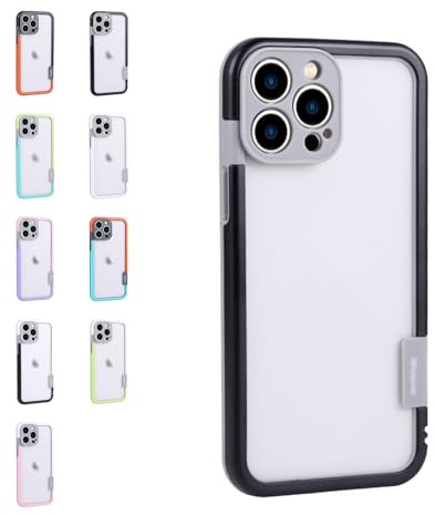 Open-Frame Heat Dissipation for iPhone Case, Open-Frame Heat Dissipation iPhone Case - Lightweight And Protective for iPhone 13 14 15 16 Pro Max (15 Pro Max,Black + Black)