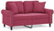 ULUYYUC Chaiselongue Camping Sofa Bodensofa Schlafsofa - 2-Sitzer-Sofa mit Zierkissen Weinrot 120 cm Samt für Terrasse Party Lounge Garten