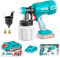TOTAL - Pistola de Pintura a Batería 20V - Volumen Máximo de 800 ml/min - Viscosidad Máxima de 120 DIN - Depósito de 800 ml- Incluye Embudo Medidor de Viscosidad - 1 Batería 2AH - Cargador - Maletín