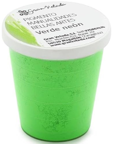 Pigmento Verde Neón para Manualidades | Creaciones DIY Llamativas y Divertidas | Para Pinturas al Óleo, Acuarelas y Acrílicas | Alta Concentración de Color | Fácil de Usar y Económico | 30 cc