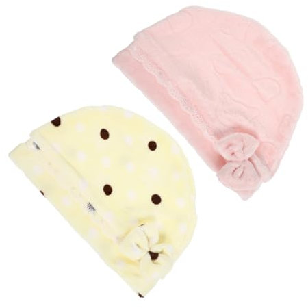 WATIIFUFU 2 Pièces bonnet femme bonnet hiver casquette chaude chapeau hiver bonnet pour femme hijab en coton pour femme turban femme enceinte chapeaux foulard femme foulard pratique flanelle