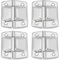 VGOL 4pcs Support Hinges 51x46mm Silver Chrome-Plated Self-Supporting Cabinet Hinge for DJ Gear Cases Flight Cases Toolbox Case Hinge Iron Metal Box