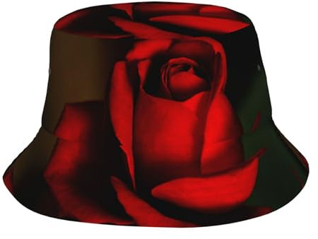Unisex Bucket Hat Rose Flower Pescatore Cappellino Morbido Cappello Pescatore Resistente Bucket Hat per Vacanza Pesca Spiaggia