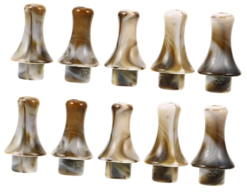 Hoement Juego de 10 Boquillas de Resina Repuestos que Mejoran el Tono para Hulusi y Flauta de Calabaza para Instrumentos en Tonalidad C