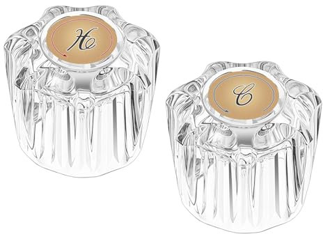 Shower Knob Replacement Kit, 2 Pack Showers Knob Handle Adapter, Shower Knobs Replacement Kit, Universal Faucet Handle Compatible with Delta, Delex, and Peerless (2)